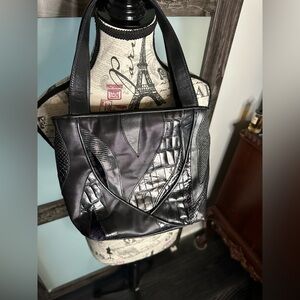 Sharif Black Patchwork Bag